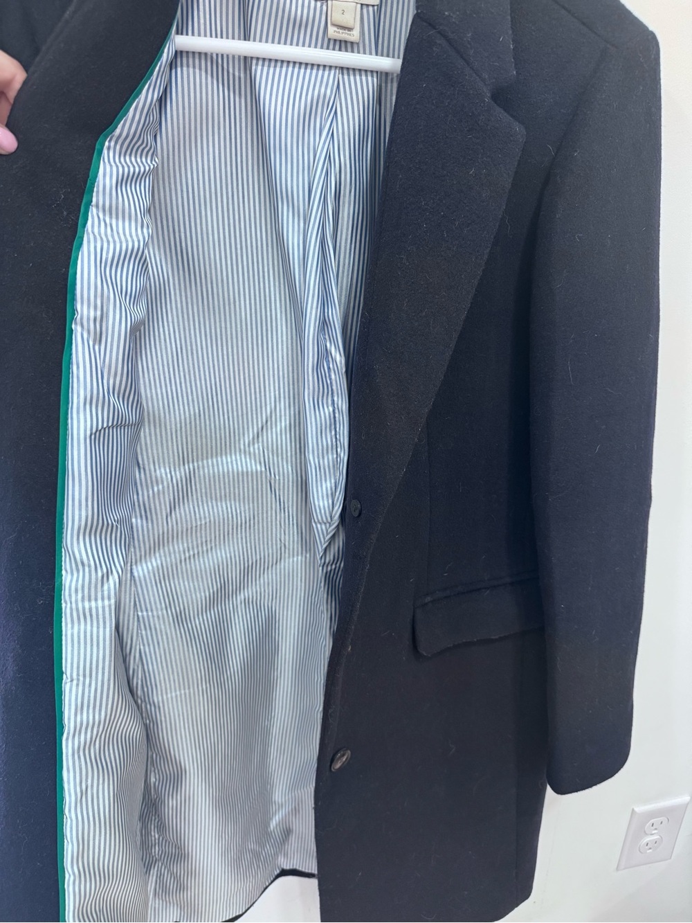 J. Crew Women’s Navy Wool Blend Topcoat - Picture 6 of 6